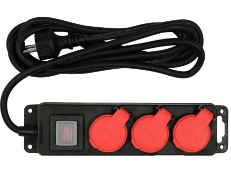 Kabel prodlužovací dílenský 3 m vypínač 3 zásuvky YT-81240