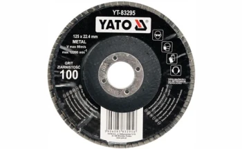 Kotouč lamelový korundový 125 x 22,2 mm vypouklý brusný P100 YT-83295