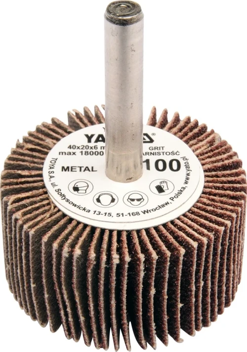 Kotouč lamelový radiální 40x20 P-100 s hřídelí 6 mm YT-83354