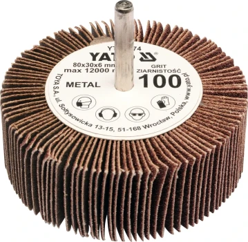Kotouč lamelový radiální 80x30 P-40 s hřídelí 6 mm YT-83371