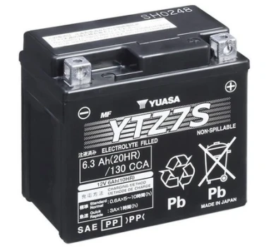 YUASA startovací baterie High Performance Maintenance Free 6Ah  (YTZ7S)