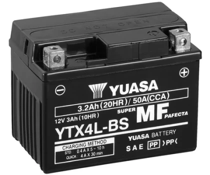YUASA startovací baterie Maintenance Free 3Ah  (YTX4L-BS)