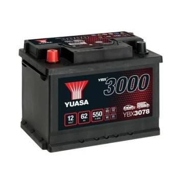 YUASA startovací baterie YBX3000 SMF Batteries 62Ah  (YBX3078)