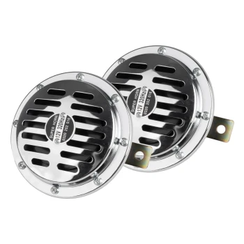 AMiO Zvuková signalizace klaksonu chrom 125 mm 12V  | 04074